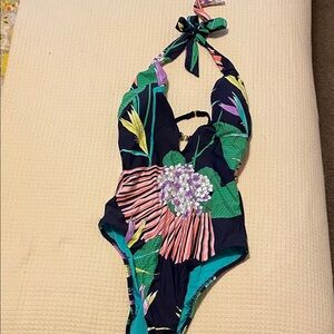 Trina Turk NWT Floral Halter One-Piece Swimsuit